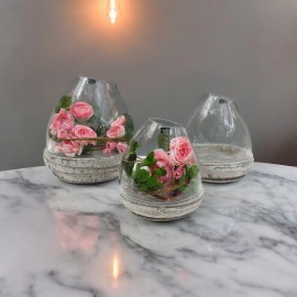 Thủy tinh và chân đế décor 48-0002-S3  